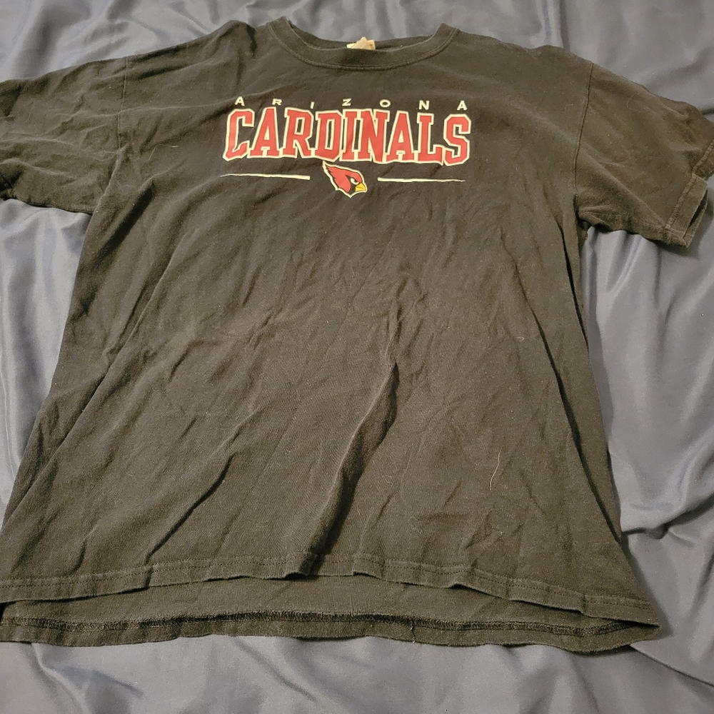 Mens Black NFL Arizona Cardinals T-Shirt Size Large - Football
